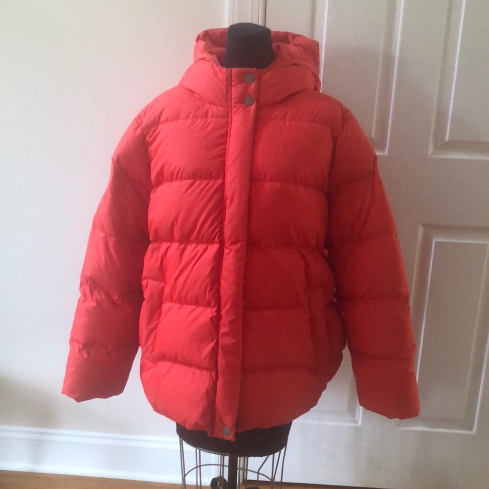 Eileen Fisher Red Puffer Jacket